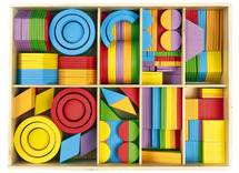 Constructie - blokken - hout - frobel maxiblokken set van 588