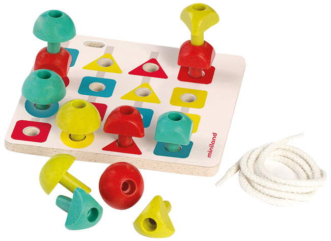 Kleur En Vormsorteren - Miniland - Vormenpionnen Activiteitenset - Per Spel