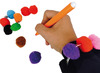 Pompons - rijgpompons - kraalpompons - gekleurd - 1,5 cm tot 4 cm diameter - decoratie - set van 100 assorti