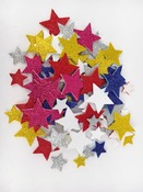 Foam - stickers - glitter sterren 200ass
