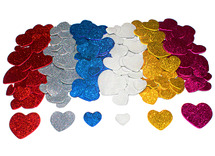 Foam - Stickers - Glitter Hartjes 200Ass