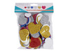 Foam - stickers - glitter hartjes - set van 200