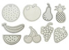 Hout - Inkleurmagneten - fruit - Set V 9 Ass