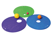 Open-ended - Grimm's - Stapelstein - rolling discs - koude kleuren - hout - per set