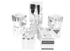 Constructie - blouwblokken - multi sensorische bouwblokken - TTS - metaal - distorting cubes - set van 12