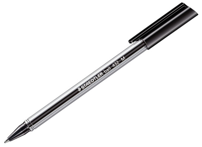 Pennen - Balpennen - Staedtler Stick - Medium - Zwart - Set Van 10