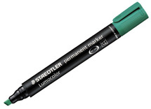 Stiften - whiteboard stiften - Staedtler Lumocolor 350 - schuine punt - groen - per stuk