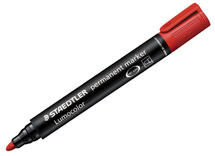 Stiften - permanent marker - Staedtler Lumocolor 352 - rond - rood - set van 10