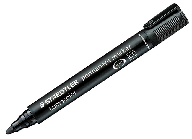 Stiften - Permanent Marker - Staedtler Lumocolor 352 - Rond - Zwart - Set Van 10