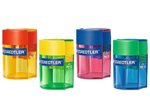 Slijper - Staedtler 512 - dubbel - rond - transparant - opvangbakje - per stuk