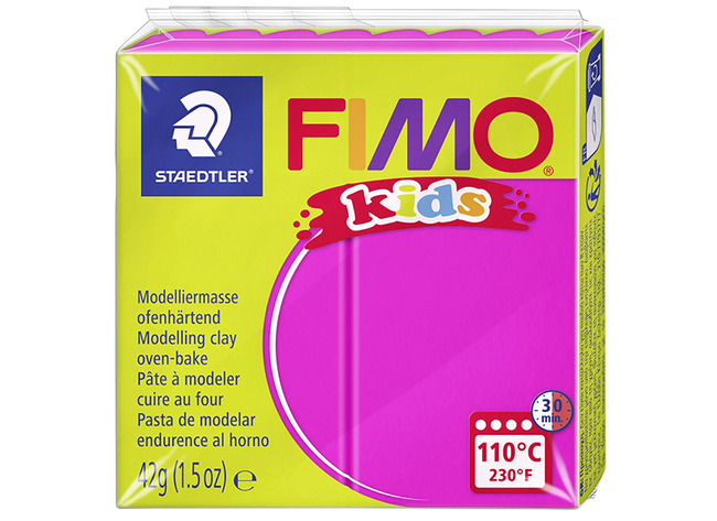 Boetseerklei - Staedtler Fimo Kids - Boetseren - 42 G - Fuchsia - Per Stuk