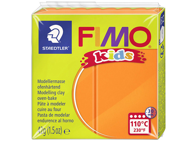 Boetseerklei - Staedtler Fimo Kids - Boetseren - 42 G - Oranje - Per Stuk