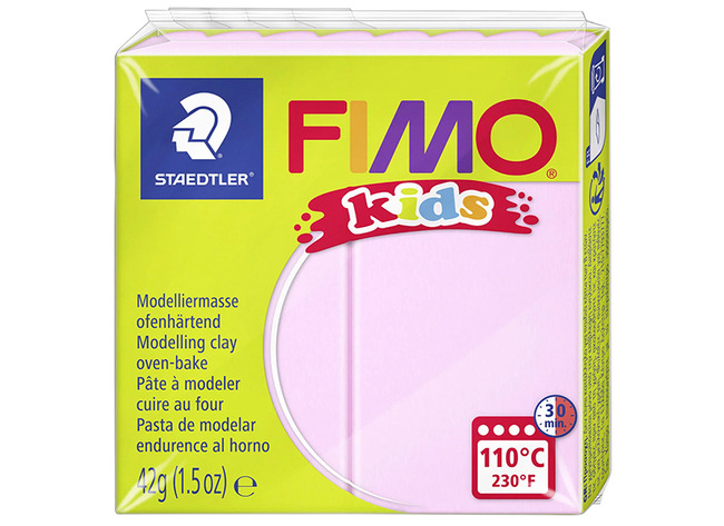 Boetseerklei - Staedtler Fimo Kids - Boetseren - 42 G - Lichtroze - Per Stuk