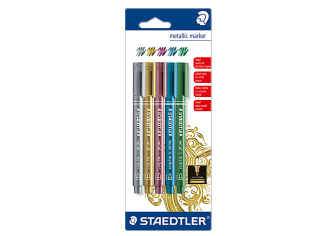 Stiften - Kleurstiften - Staedtler Metallic - Set Van 5 Assorti