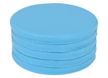 Zitkussen - poef - rond - groen, grijs, blauw, lichtgrijs, limoen, turquoise - set van 5 - lichtblauw - per stuk