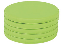 Zitkussen - poef - rond - groen, grijs, blauw, lichtgrijs, limoen, turquoise - set van 5 - limoen - per stuk