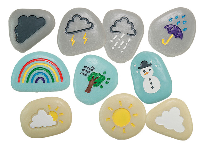 Weerstenen - Yellow Door Weather Stones - Set Van 10 Assorti