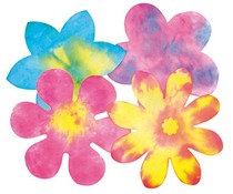 Crea-papier - kleurabsorberend - bloemen - set/80