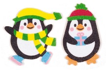 Kerst - foam - stickers - pinguins set v 120