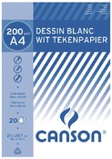 Papier - tekenpapier - tekenblok - Canson - 27 x 36 cm - 200 g - 20 vellen - per stuk