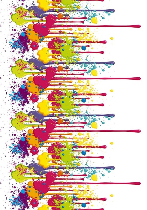 Tafelzeil 140 X 100 Cm - Verfspetters - Per Stuk