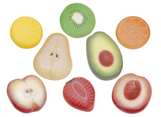 Speelgoed - Yellow Door Sensory Play Stones Fruit - Sensorisch Fruit - 8 Stuks