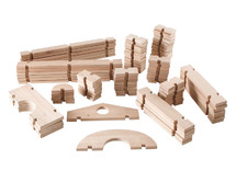 Constructie - blokken - hout - blokhutbouwer set van 89