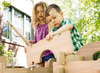 Constructie - blokken - hout - blokhutbouwer set van 89