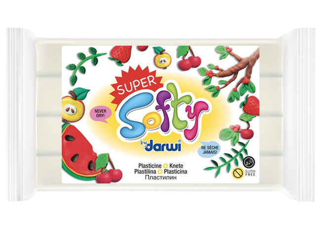 Boetseer - Plasticine - Supersofty - 350 G - Wit - P/st