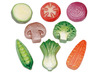 Speelgoed - Yellow Door Sensory Play Stones Vegetables - sensorische groenten - 8 stuks
