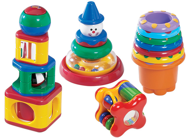 Babyspeelgoed - Tolo - Stapelen En Leren - 18 Stuks