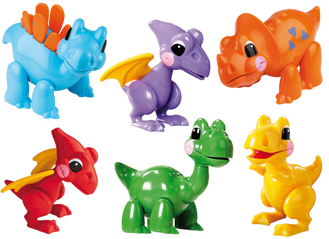 Eerste Speelgoed - Tolo - First Friends - Dinosaurussen - 6 Stuks