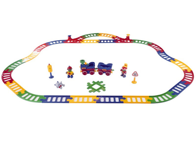 Eerste Speelgoed - Tolo - First Friends - Treinset - 32-delig