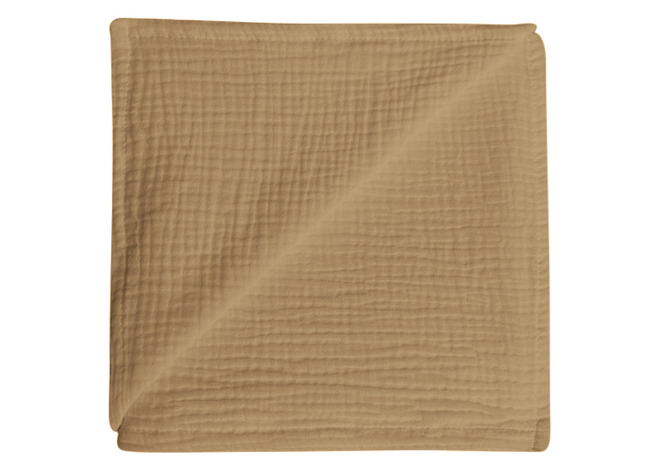 Textiel - Tetradoek - Inbakerdoek - Bambula - 120x120 Cm - Ocher - Per Stuk
