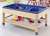 Zand- en watertafel - enkel houten frame - zonder blauwe bak - 64 cm hoog - per stuk