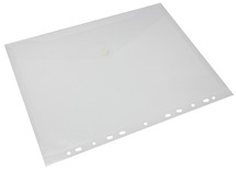 Enveloptassen - A4 - transparant - met velcro-sluiting - transparant - set van 10