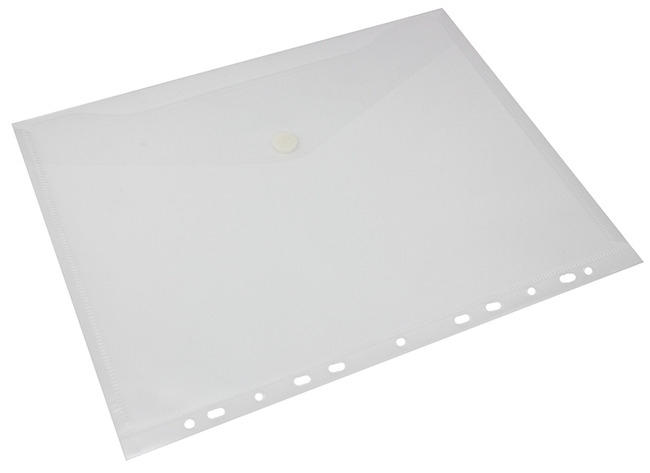 Enveloptassen - A4 - Transparant - Met Velcro-sluiting - Transparant - Set Van 10