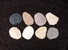 Stempels - kleistempels - Yellow Door Let's Investigate Fossils - fossielen - boetseren - zand en water - steenmix - 8 x 9 cm - set van 8