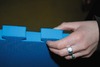 Vloertegels - 1 m x 1 m - blauw - set van 2