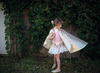 Verkleedkledij - gouden glitter cape en kroon - 2-delig