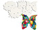 Maskers - Karton - Carnaval - Blanco - Set Van 5 Assorti