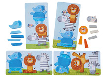 Puzzels - Haba - Inlegpuzzel - in de jungle - 12-delig