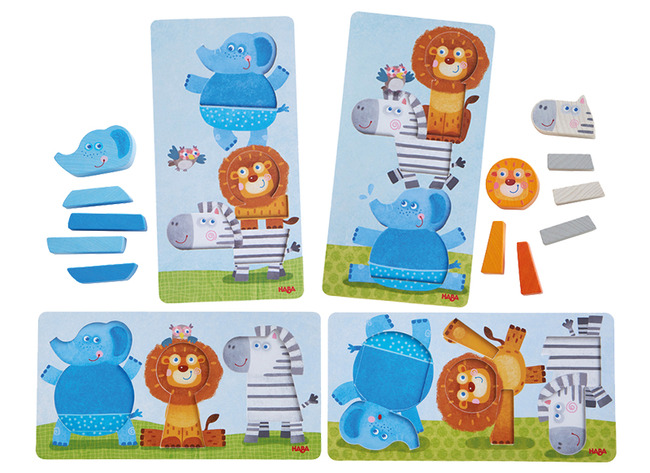 Puzzels - Haba - Inlegpuzzel - In De Jungle - 12-delig