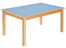 Tafel - Met Tafelblad - Rechthoekig - 120 cm x 60 cm x 46 cm - blad rood - per stuk