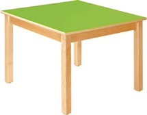 Tafel Met Tafelblad - Vierkant80X80 Cm - 40 cm - blad appelgroen - per stuk