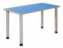 Tafel, Metalen Verstelbare Poten, Rechthoekig 120 X 60 Cm
