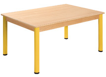 Tafel - Metalen Poten - Rechthoekig - 120 cm x 60 cm x 52 cm - poten geel - per stuk