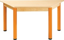 Tafel - Met Metalen Poten - Trapezium - 120 cm x 60 cm x 70 cm - poten groen ral 6018 - per stuk