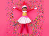 Poppenkledij - The Elf on the Shelf Claus Couture - ijsjes feestjurk - per stuk