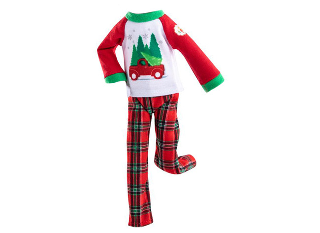 Poppenkledij - The Elf On The Shelf Claus Couture - Bomen En Boerderij Pyjama - Per Stuk
